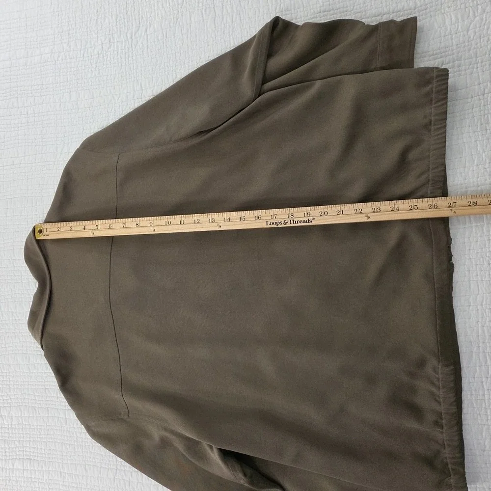 Tommy Bahama 100% Silk Full Zip Jacket‎ Mens M Slick Green Rayon Lined NEW NWT
